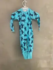 bonds zip wondersuit bright blue t rex dinosaurs sz 0000 bnwt (j95)