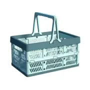 Plastic Storage Crate - 20L Collapsible Crate Stacking Folding Storage Basket...