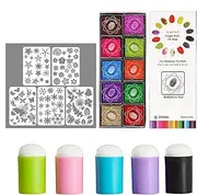 Finger Painting Sponge - Paint Sponges Finger Painting Set,Art Craft Supplies Early Learning Daubers Kit for Glass Wood Ceramics