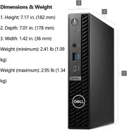 Dell OptiPlex 7020 MFF 7000 Mini Desktop, i7-14700T 64gb 1tb Pcie SSD