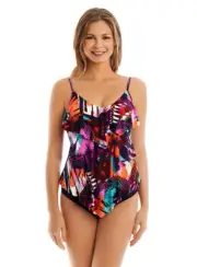 Magicsuit Miraclesuit Tankini Two Piece 10 Tiered Ruffled Slimming Cypress Rita