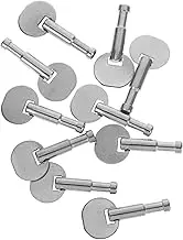MUSISALY 10pcs Box Music Box Key Accessories Wind Key Knobs Replacement Winding Keys Clockwork Winder Keys Musical Movement Replacement Wind up Mechanism Windup Mechanism Key Metal Silver