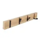 Wooden Coat Hooks Coat Rack Wall Mounted, Modern Coat Rack, 15.8 Inch 4 Hooks