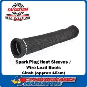 Heat Control Black 6" Spark Plug Heat Sleeves Set of 8, Wire Lead Boot