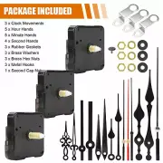 3 Set DIY Wall Quartz Clock Movement Mechanism Replacement Repair Tool Parts Kit