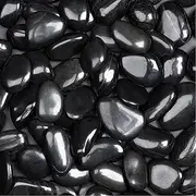 Ausluru 5lbs Natural River Rocks, High-Polished Black Pebbles 1-2 Inch for Plants, Garden, Fish Tank, Vases, Crafting, Home Decor and Landscaping