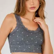 Urban Outfitters Sexy Thermal Lace Sports Bra Bralette Camisole Crop Cami Top