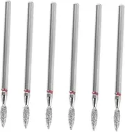 Baluue 6pc Nail Art Tools Set Professional Manicure Supplies Nail Drill Bits for Cuticle Removal Grinding
