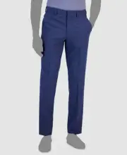 Hugo Boss Men's Blue Modern Fit Micro Grid Superflex Suit Pants Size 32R