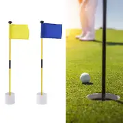 Practice Hole Pole Cup Flag Stick Detachable 2 Section Putting Gre US