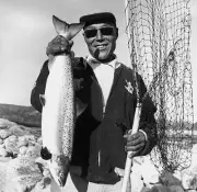 Trout In Manitoba In Canada 1970 Old Fishing Photo