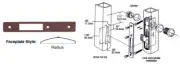 CRL DL2132DU Dark Bronze Radius Faceplate for DL2130 Series Hook Throw Deadlocks