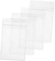 KAILIKETIY 6pcs PVC Id Card Holder Waterproof Business Card Case Office School Employee Student Display Holder Plastic DIY Sleeves Compact Portable Accessory