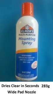 Elmer's Mounting Spray Multi Purpose Repositional Clear Adhesive 283g Spray 343