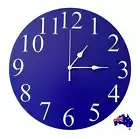 Clock Wall Blue White Aussie Made