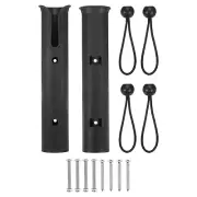 Fishing Rod Holder Bracket 2 Pack with 4 Ball Elastic Cords Nylon Wall Mount ...