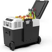 Portable Refrigerator Fridge Freezer, 50 Liters Car Refrigerator APP Control, 12V Cooler Refrigerator with LCD Display, Fast Cooling -7.6℉ ~50℉, for Car & Home Use