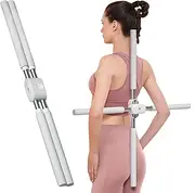 Posture corrector,hunchback corrector,yoga stick,Yoga Sticks Stretching Tool,Retractable Design Humpback Correction Stick for Adult and Child (Gray)