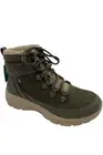 Martha Stewart x Skechers Suede Lace-Up Boots Easy Going Olive