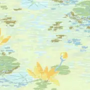 Dollhouse Wallpaper - Lily Pad Scene, Mini Graphics