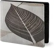 [RTSEBVN] Cute Wallet Twill Leather Card Holder Fashio White Leaf Pattern Printing Small Wallet Suitable For Daily Travel, style, One size, Twill Leather Wallet