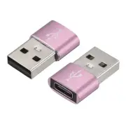 USB C Female to USB Male Adapter, Type C to USB Converter Rose Golden, 2pcs