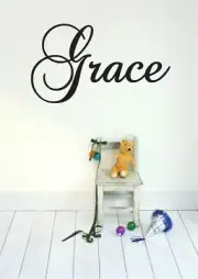 Custom Sticker Decal Name Quote Wall Door Nursery Baby Kids Removable Decal