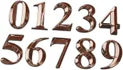 Tofficu 10pcs Number Sign Stylish Gate Numbers Easy to Install Doorplate Digits for Hotel Apartment Office Address of Each