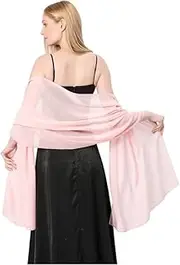 [ZenVib] Chiffon Shawl Wraps for Women, Evening Dresses Soft Scarf Formal Wedding Bridal Scarves Lightweight Gift Accessories