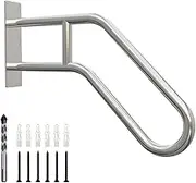 YEOOE 60 cm U-Shaped handrail, Stainless Steel, handrail Stairs for 1 to 3 Steps, Stainless Steel Stair Railing for Garden, Garage, Porch, Indoor and Outdoor (3.2 cm Tube)