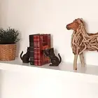 Decorative Cat Bookend Figurine Metal for Office Home Living Room Study Room