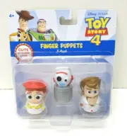 Disney Pixar Toy Story 4 Finger Puppets 3 Piece Set Jesse, Forky, Duke Cabboom