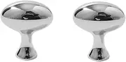 Brass Drawer Knobs 2 Pack Brass Chrome-Plated Silver Water Drop Wardrobe Door Handle Single Hole Drawer Cabinet Wine Cabinet Small Handle Small Silver