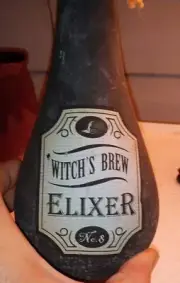 Halloween Decor Witches Brew Elixer No.8 Bottle