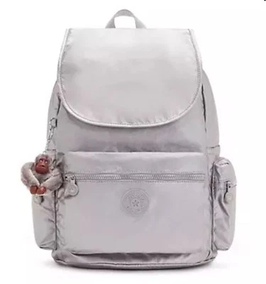 Kipling Ezra Backpack Travel Bag Frosted Lilac Metallic BP4390 NWT