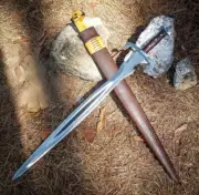 Hand Forged 5160 Carbon Steel Viking Sword Medieval Battle Ready With Scabbard