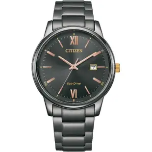 【CITIZEN 星辰】PAIR 光動能大三針不鏽鋼情侶對錶/黑40mm+27.5mm(BM6976-72E+EW2316-79E)