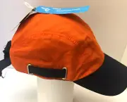 Cap/Hat Woman's / Orange With Blue Bill Tie Back Ships Same Day with tracking