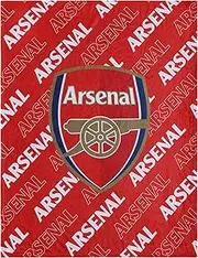 Arsenal FC EPL Supreme Slumber Plush Throw Blanket