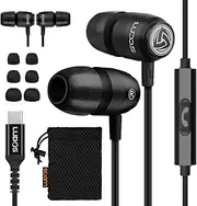 [Ludos] Clamor 2 Pro USB C Headphones, 5 Years Warranty, USB-C Earbuds for iPhone 16 15 Pro Max Plus Samsung Galaxy S24 S23 Ultra S22 S21 FE S20 Z Flip 3 Fold 4 A53 A54, USB Type C Earphones for iPad