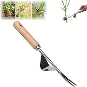 Hand Weed Remover Tool, Stainless Steel Weed Puller with Long Handle, Weeding Tools for Garden, Manual Uprooting Weeding for Easy Removal & Deeper Root Digging (1 PC)