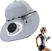 [Generic] Solar Power Fan Hat,Outdoors Sunshade Hat with Fan - Sun Hat with Solar Powered Fan, Sun Protection UPF50+ Hat for Outdoor Sports Camping