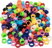 ANCIRS 200PCS 8mm Bird Leg Bands, Foot Round Tag Clips for Pigeon Dove Chicks Bantam Lovebirds Finch Small Poultry Chicken(Multi-Color)
