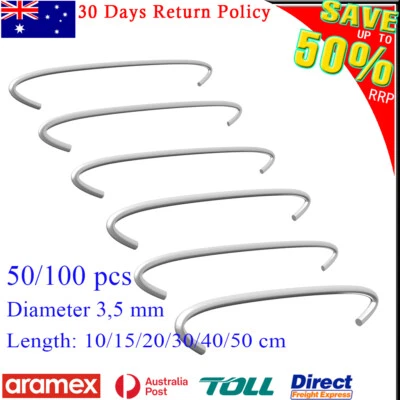 50/100x 3.5 mm 10/15/20/30/40/50 cm Gabion Spacer Holder Hooks Galvanised Steel