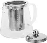 450ml Single Cup Borosilicate Glass Tea Pot Strainer Kettle for Tea Coffee