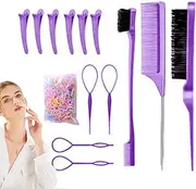 Styling Comb - Teasing Brush | Detangler Hairbrush Portable Small Comb Tool for Barber Salon Parting Women Girls Braiding