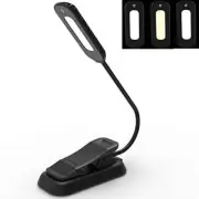 Book Light, 12 LED USB Rechargeable Reading Light with 3-Level Brightness for