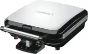 Cuisinart 4 Slice Belgian Waffle Maker Square Stainless Steel Nonstick Black