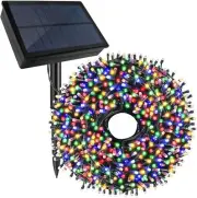 164Ft 500 LED Solar Christmas Lights Outdoor Waterproof with Remote Multicolor