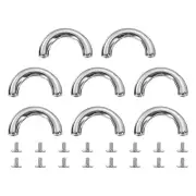 8Pcs Arch Bridge D-Ring Buckles Chain Strap Connector (Grey, 1.2 x 0.2 Inch)